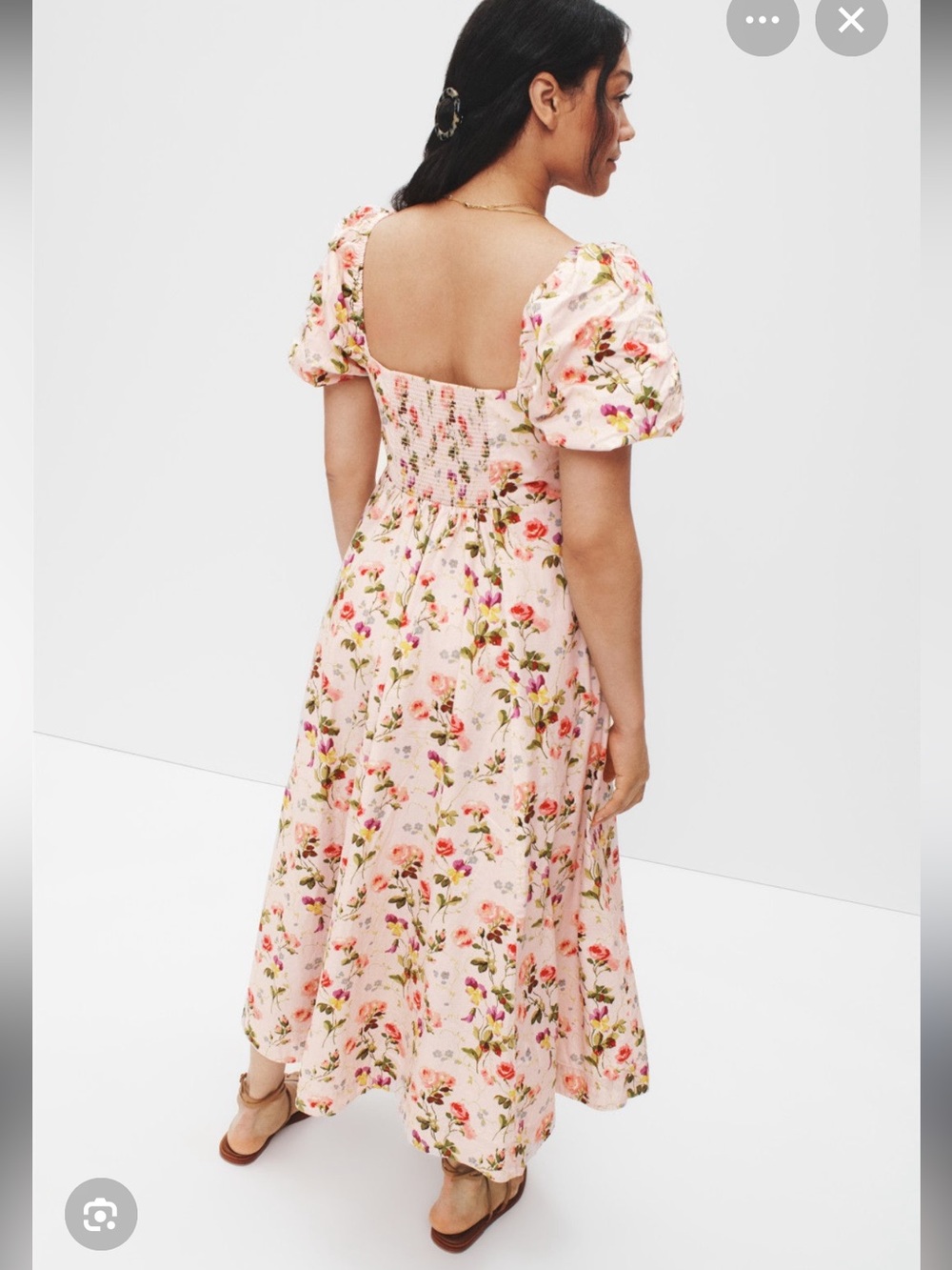 Hill House Pink Floral Matilda Nap Dress Midi Large - Picture 4 of 11